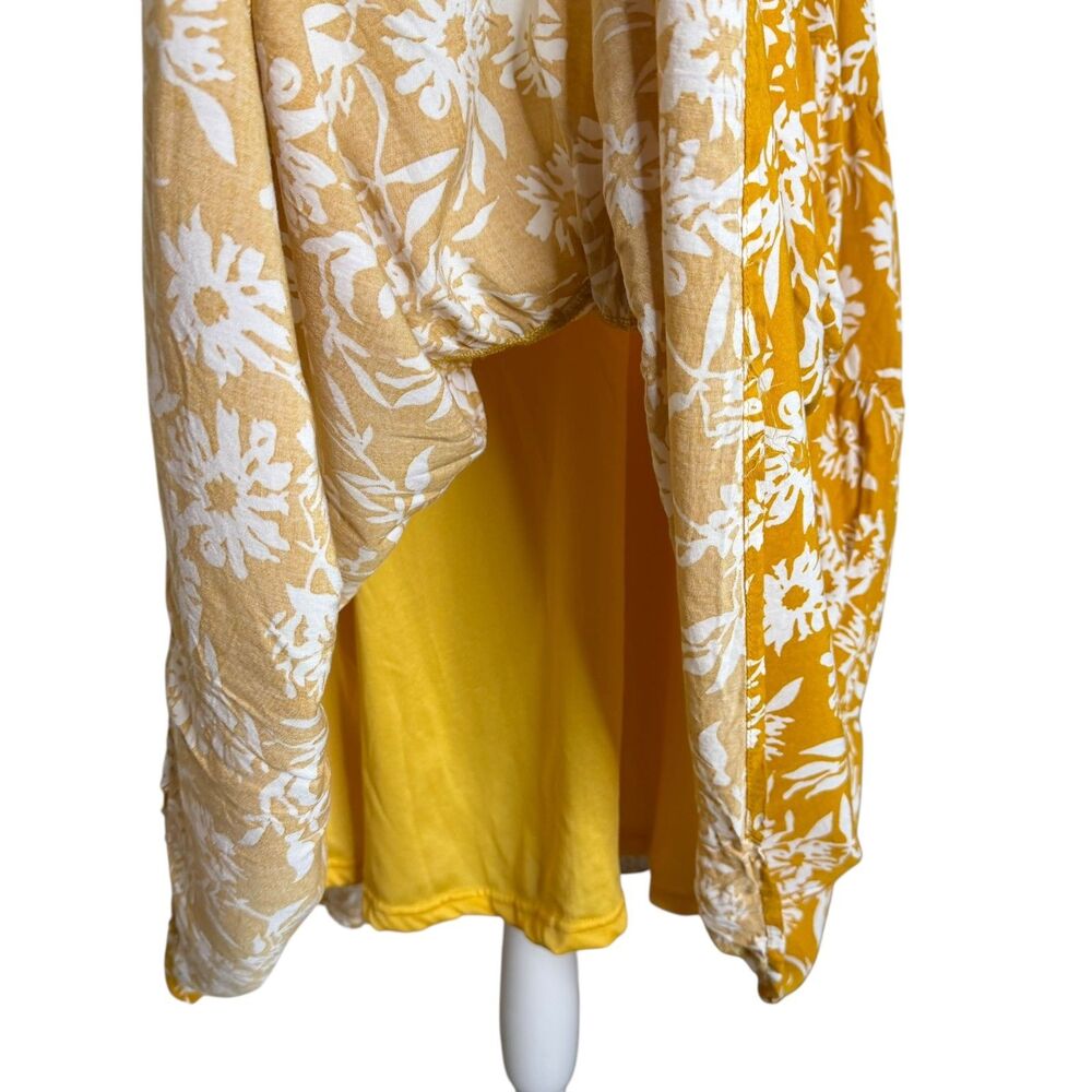 Hope Ave Tiered Dress Boho A Line Floral Gold S bv - Picture 6 of 10